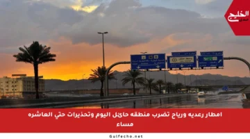 أمطار رعدية ورياح تضرب منطقة حائل اليوم وتحذيرات حتى العاشرة مساء